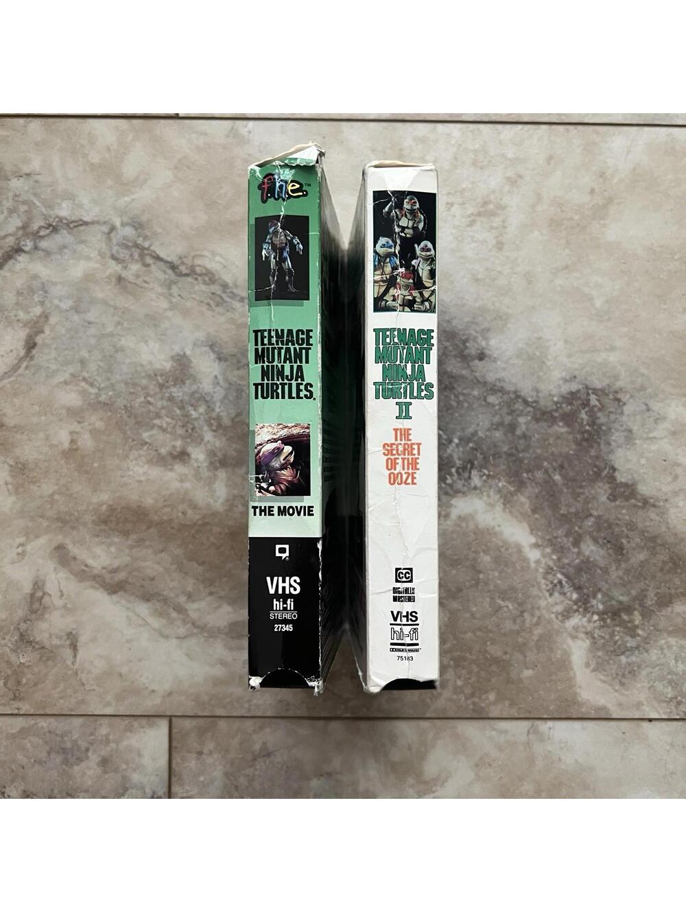 Vintage Teenage Mutant Ninja Turtles Movies 1 & 2 VHS Bundle TMNT 1990 1991 90s - Picture 3 of 15